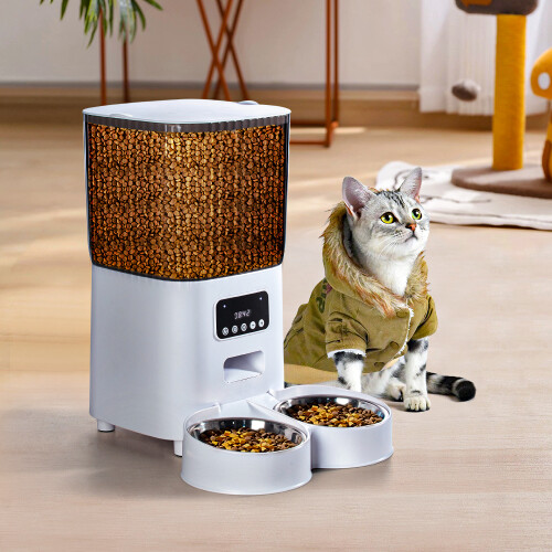 Living And Home 5L Dual Power Supply Smart Pet Feeder