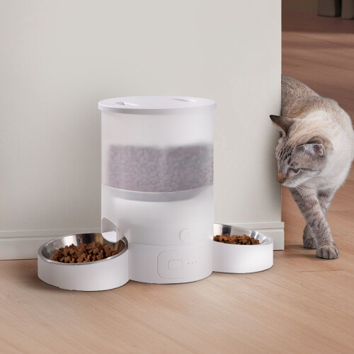 Living And Home 3L Double Bowl Automatic Pet Feeder App Control 1