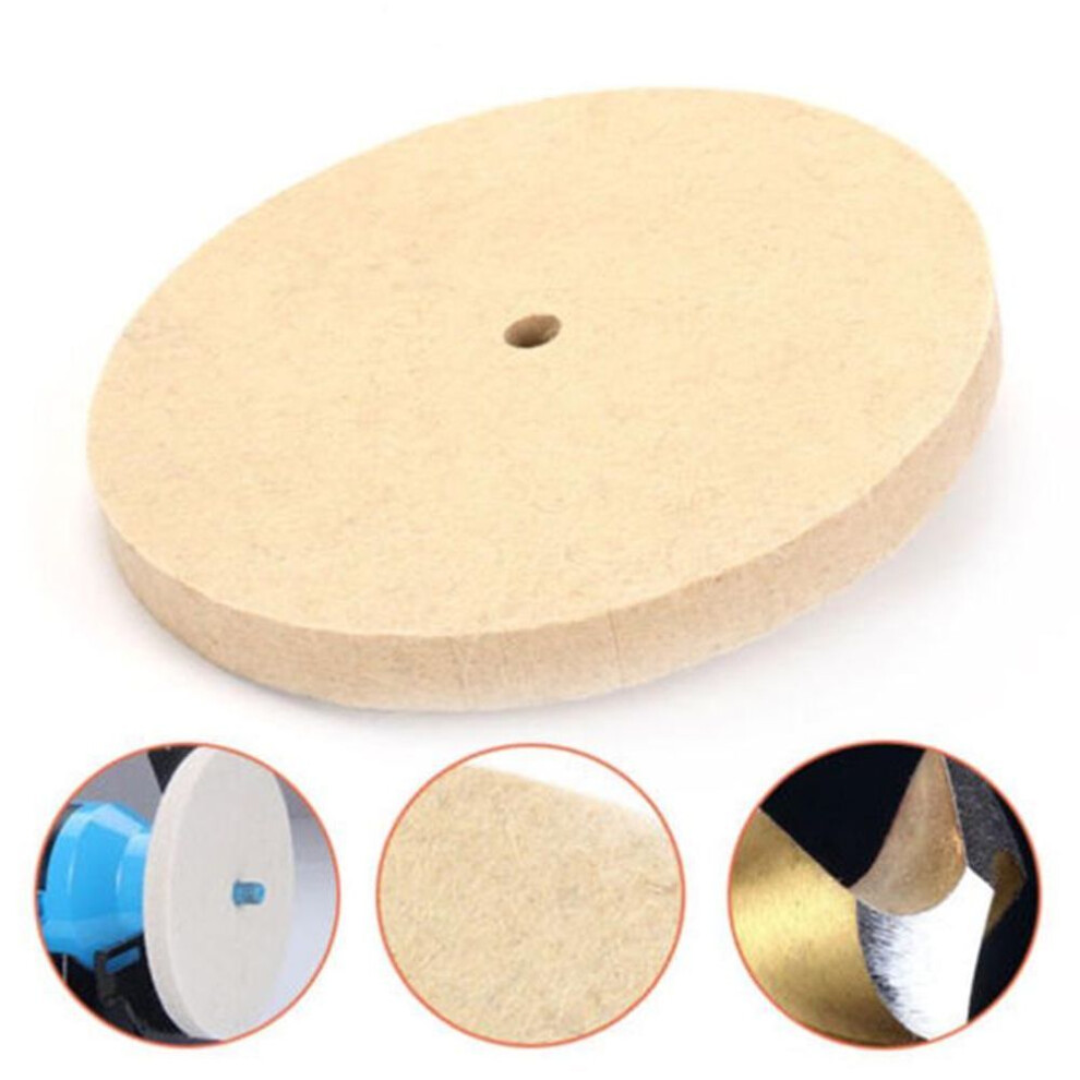 Power Tool-8 Inch Polishing Buffing Grinding Wheel Wool Felt Polisher Disc 25mm Thickness