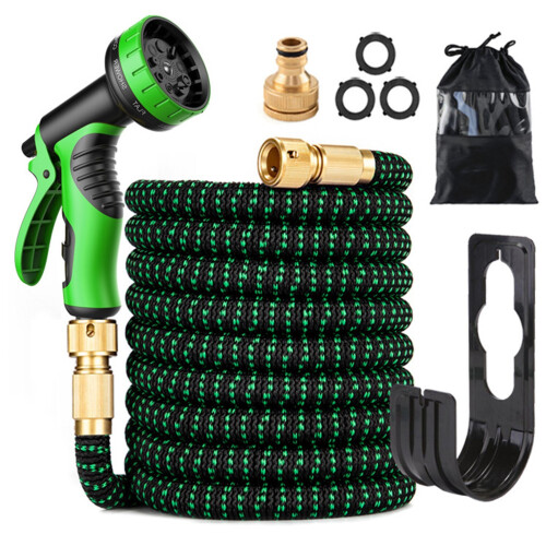 (100ft) 75ft/100ft Expandable Garden Hose with 9 Function Nozzle Flexible Strong Water Hose