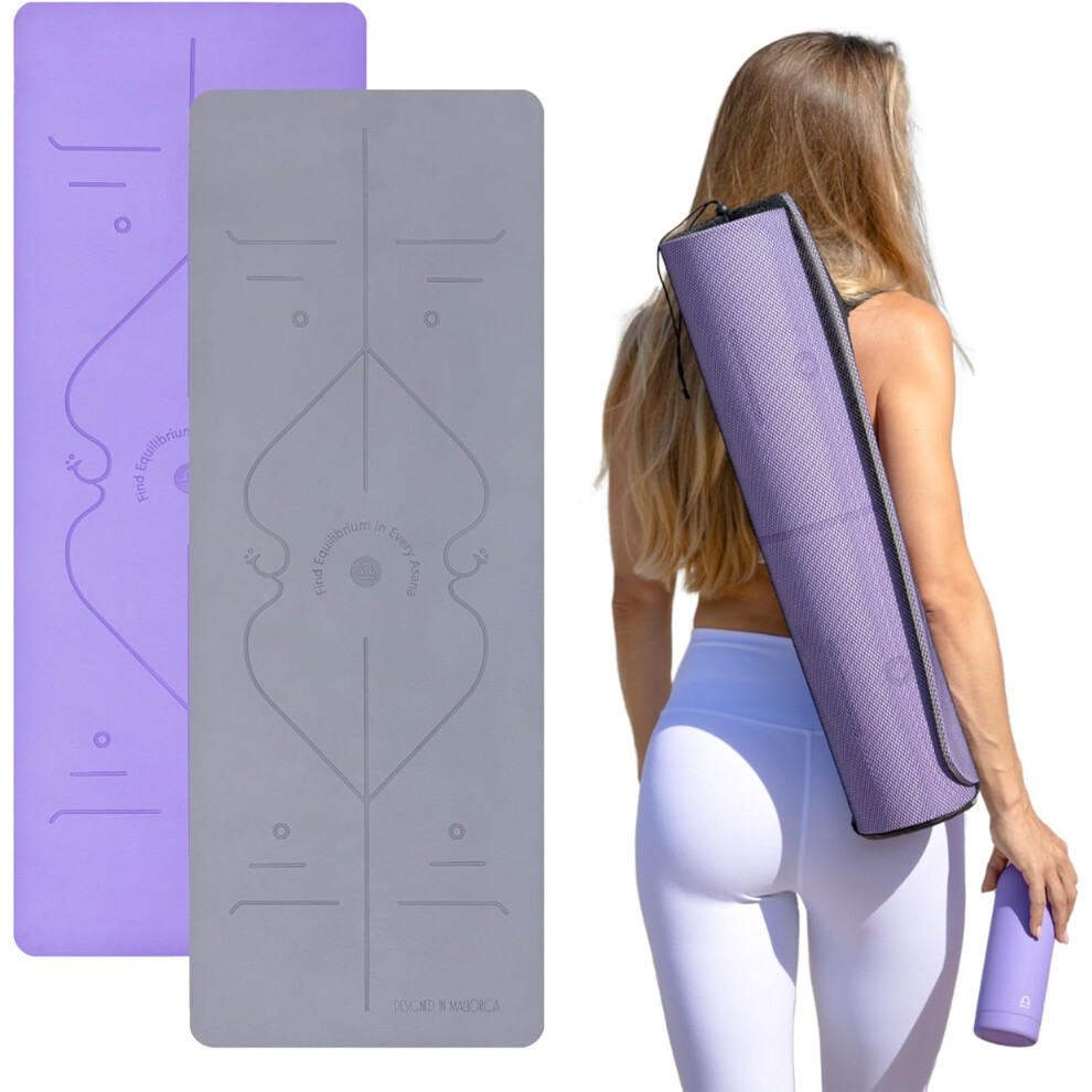 Yoga Mat – Free Yoga Bag Net Included - Alignment System