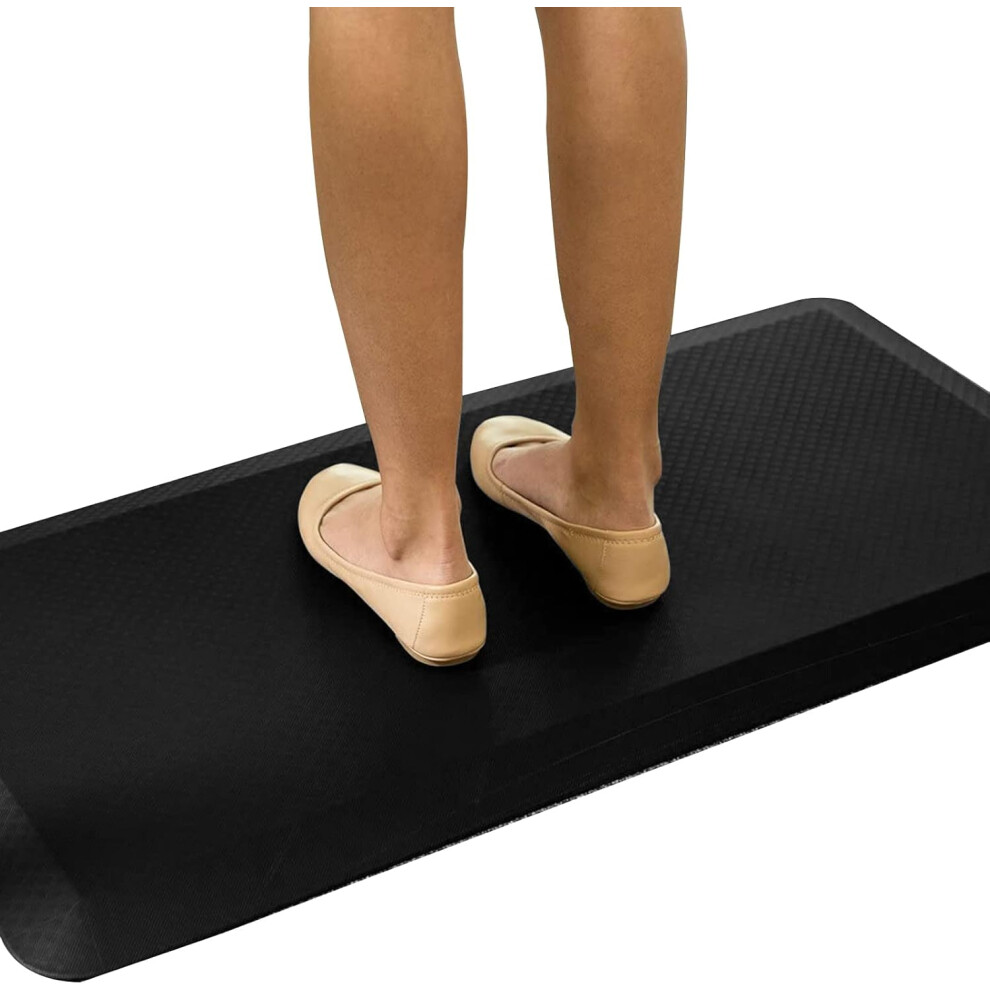 Standing Desk Anti-Fatigue Mat Comfort Kitchen Floor Mat Flat Kitchen mats Black