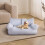 Living And Home (Light Grey) Ice Silk Cooling Pet Sofa Bed 1