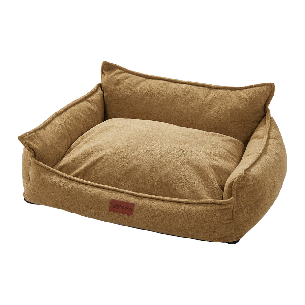 (65cm W x 55cm D) Brown Washable Pet Sofa Bed