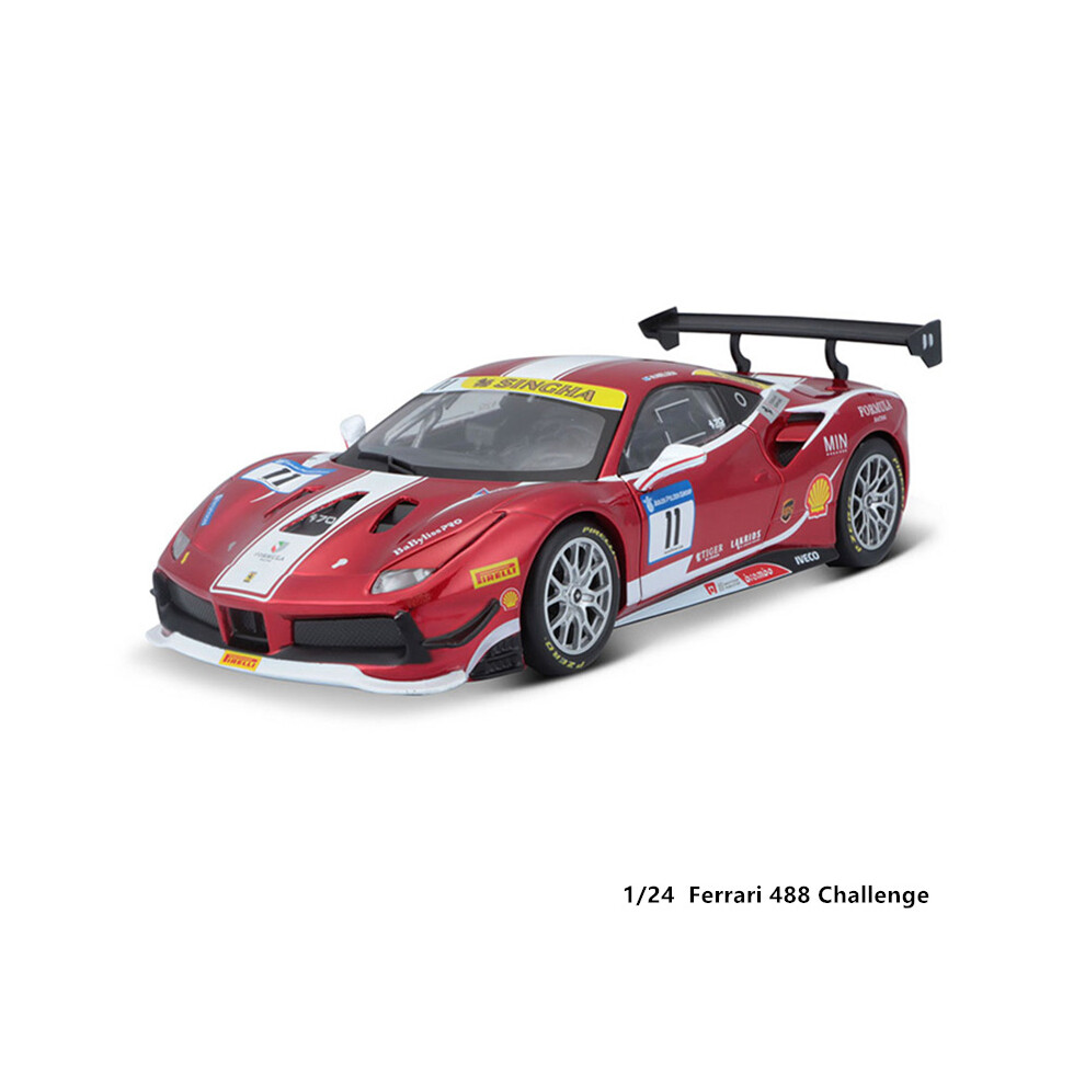 (488 challenge 2017) 1:24  Ferrari 499P LMH FORMULA RACING 488 250GTO FXXK 458 Alloy Luxury Vehicle Diecast Cars Model Toy-image-OPC-PG8W8QS-NEW