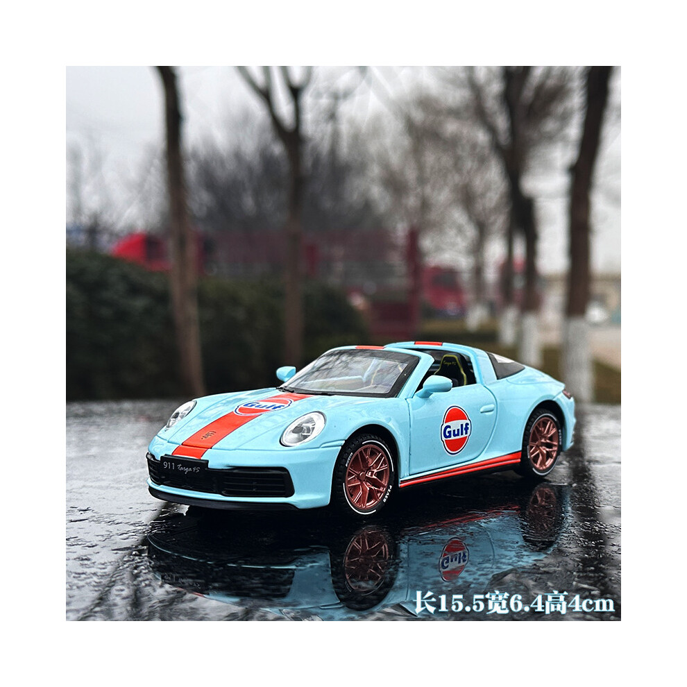 (Blue With box) 1:32 Porsche 911 Targa 4S Supercar Alloy Car Model Diecasts Metal Toy Car Sound And Light Boy Kids Toy-image-OPC-PG8W8VB-NEW