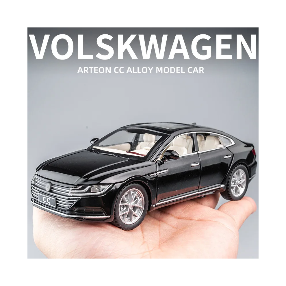 (black nobox) 1:32 Volkswagen CC Alloy Toy Car Metal Die-casting Model Sound And Light Pull Back Toy Car Kids Gift-image-OPC-PG8W8VW-NEW