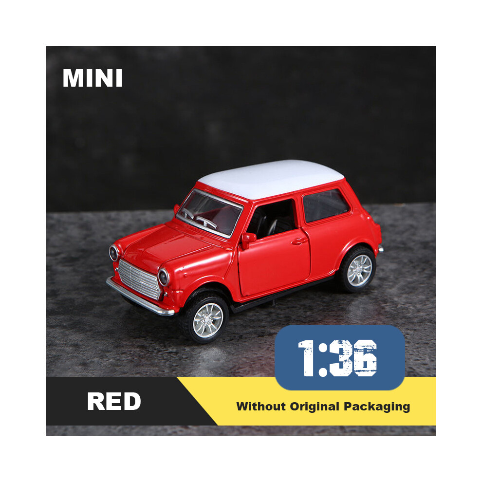(M-Red) 1:36 Alloy Vintage Diecast Car Model FIAT MINI Classic Pull Back Car Model Miniature Vehicle Replica-image-OPC-PG8W8XN-NEW