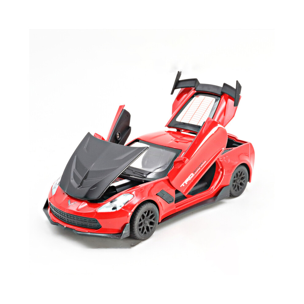 Maxpower ( Black) 1:32 Corvette Zr1 Supercar Toy Car Model Car Diecast Simulation Metal Alloy Vehicles Miniature Scale Red/Black