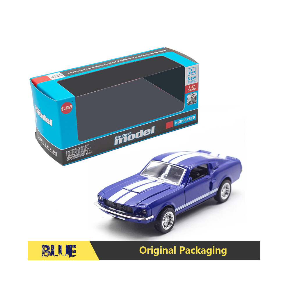 Maxpower (Bluevb) 1:32 Alloy Diecast Mustang Gt Classic Vintage Car Model Pull Back Car Miniature Vehicle Replica For