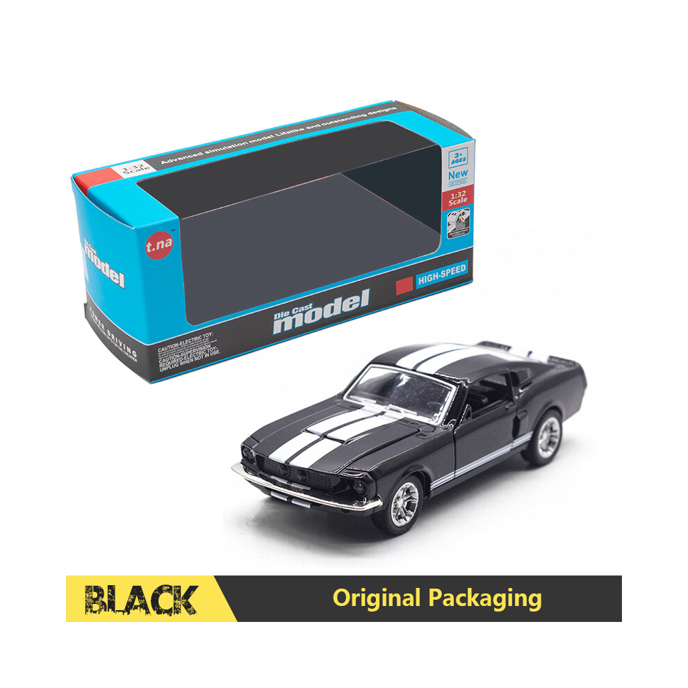 Maxpower (Blackvb) 1:32 Alloy Diecast Mustang Gt Classic Vintage Car Model Pull Back Car Miniature Vehicle Replica For