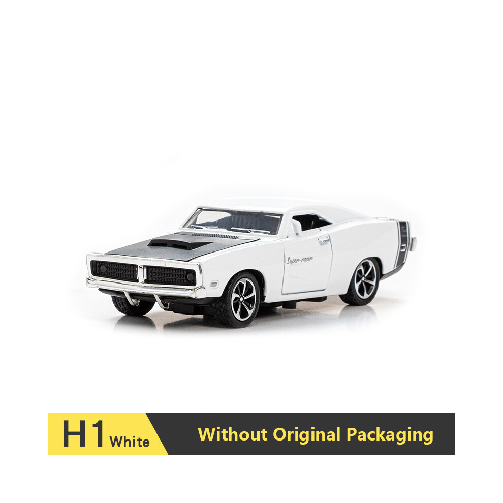 Maxpower (H1white) 1:32 Alloy Diecast Mustang Gt Classic Vintage Car Model Pull Back Car Miniature Vehicle Replica For