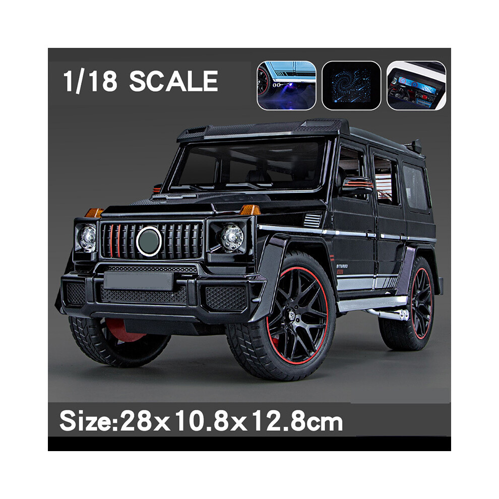 Maxpower (Black) 1:18 Benz G800 Off-Road Vehicle Suv Alloy Diecast Model Car Collection Sound & Light Sprayable Toy Car