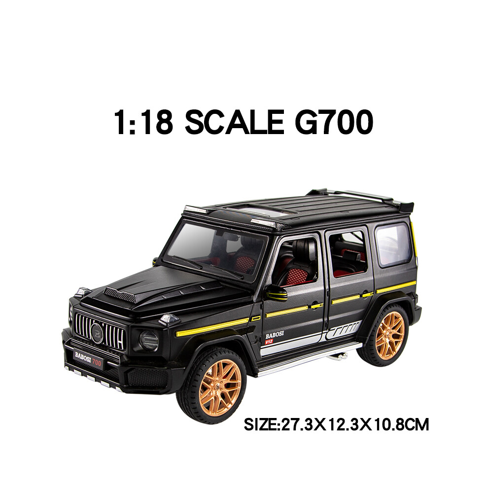 Maxpower (Black) Large 1:18 Benz G700 Suv Off-Road Alloy Metal Model Car Diecast Vehicle Toy Model Sound & Light Children