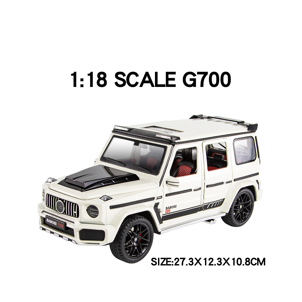 Maxpower (White) Large 1:18 Benz G700 Suv Off-Road Alloy Metal Model Car Diecast Vehicle Toy Model Sound & Light Children