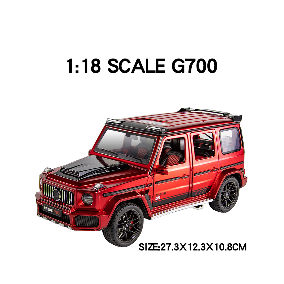 Maxpower (Red) Large 1:18 Benz G700 Suv Off-Road Alloy Metal Model Car Diecast Vehicle Toy Model Sound & Light Children