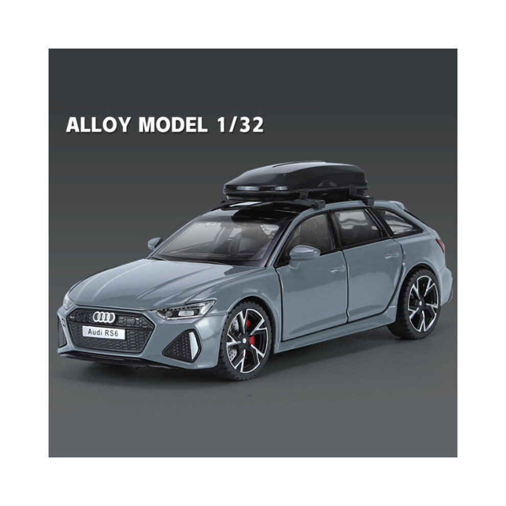 (Gray) 1/32 Audis RS6 Avant Alloy Station Wagon Car Model Diecast Metal Sports Car Model Simulation Sound and-image-OPC-PG8W9HQ-NEW
