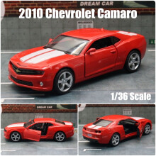 (Red) 1/36 Chevrolet Camaro Super Sport Toy Car Model 5'' 1:36 RMZ CiTY Diecast Miniature Vehicle Pull Back