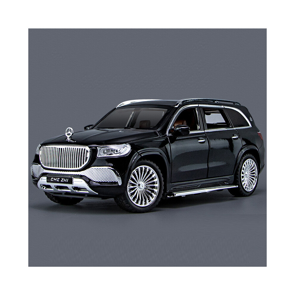 (Black) 1:24 Benz Maybach Gls600 Alloy Car Model Sound And Light Pull Back Toy Car Suv Off-Road Vehicle Boy-image-OPC-PG8W9JK-NEW