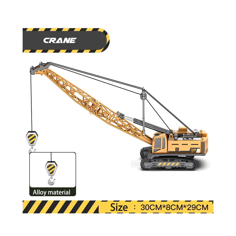 Maxpower (Crane) Diecast Excavator Tractor Cement Truck Car Bulldozer Crane Toy Model Boy Gift Digger Alloy+Plastic