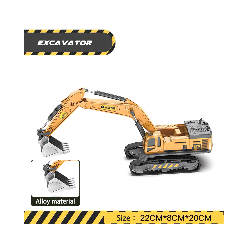 Maxpower (Excavator) Diecast Excavator Tractor Cement Truck Car Bulldozer Crane Toy Model Boy Gift Digger Alloy+Plastic