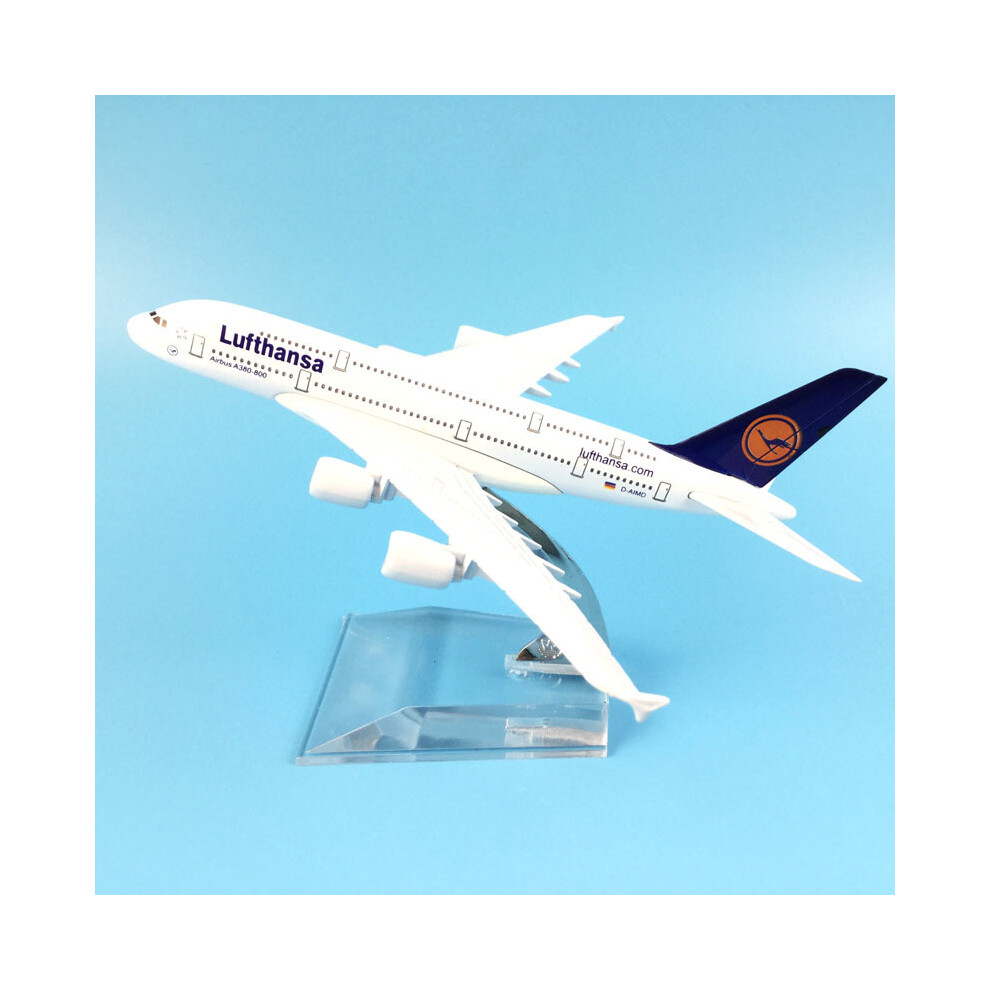 Maxpower (Lufthansa Airbus 380) 16Cm Lufthansa Airbus A340 Plane Model Airplane Model Airbus Aircraft Model 1:400 Diecast Metal Airplanes