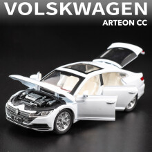 (White) 1:32 VW CC Alloy Scale Car Model Diecast Metal Miniature Car High Simulation Sound&light Collectibles