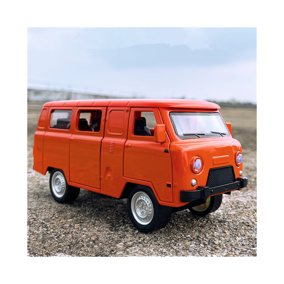 (Red) 1/20 UAZ Travelers Alloy Traffic Bus Car Model Diecast &Toy Classic City Tour Vehicles Sound Light Toys-image-OPC-PG8W9XH-NEW