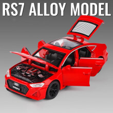 (Red) 1:32 Audi RS7 Sportback Alloy Model Car Toy Diecasts Metal Casting Sound and Light Car Toys For Children