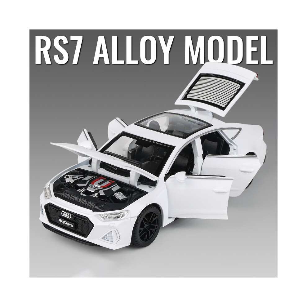 Maxpower (White) 1:32 Audi Rs7 Sportback Alloy Model Car Toy Diecasts Metal Casting Sound And Light Car Toys For Children