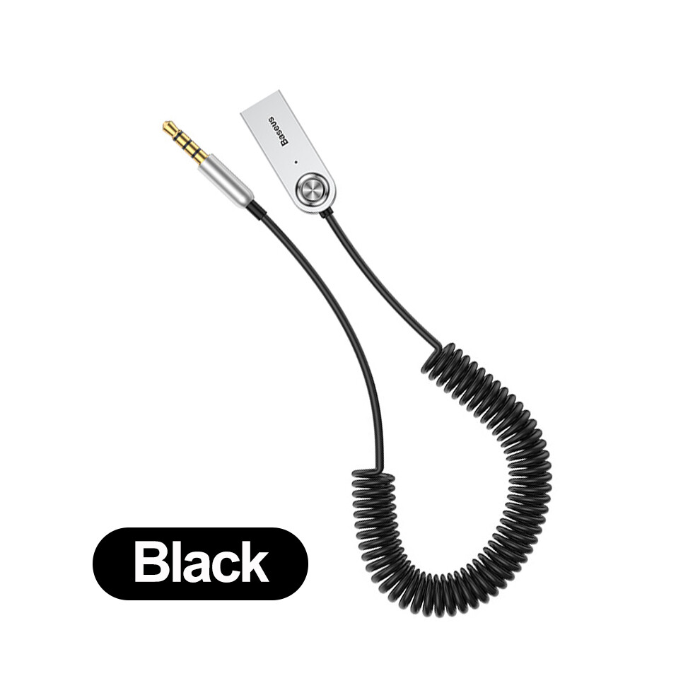 Maxpower (Black) Aux Bluetooth Adapter Dongle Cable For Car 3.5Mm Jack Aux Bluetooth 4.0 Receiver Speaker Audio Music Receiver Black