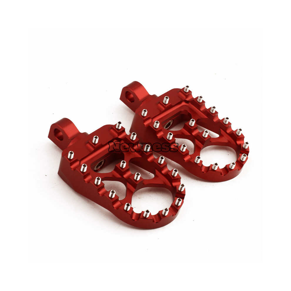 Maxpower (Red) Mx Foot Pegs Motorcycle Wide Fat Footpegs Bobber 360 Roating Rear Footrests For Harley Dyna Fatboy Sportster Iron 883 Street Red