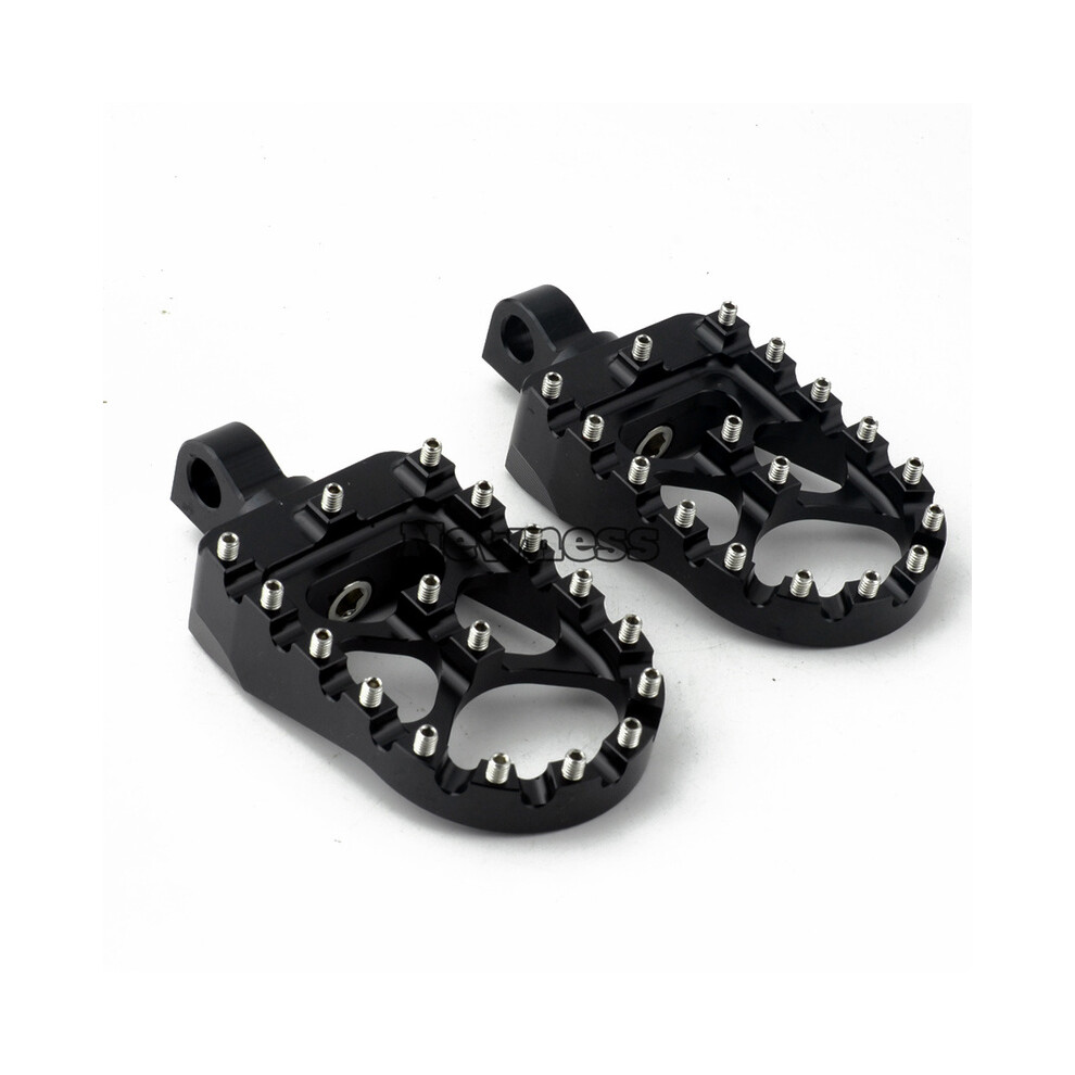 Maxpower (Black) Mx Foot Pegs Motorcycle Wide Fat Footpegs Bobber 360 Roating Rear Footrests For Harley Dyna Fatboy Sportster Iron 883 Street Black