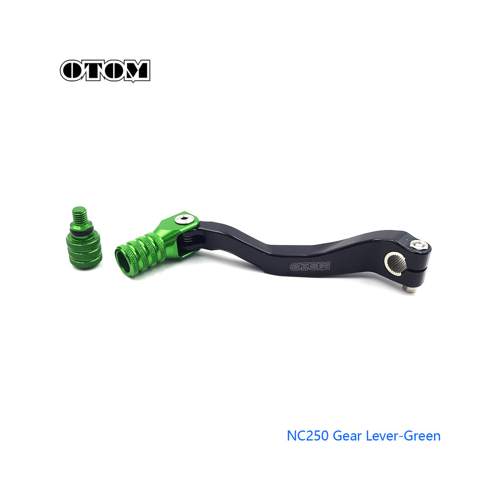 Maxpower (Nc250 Green) Otom Folding Aluminum Gear Shift Lever Configure Extended Pedals For Zongshen Nc250 Nc450 Kayo Bosuer Motoland Avantis Enduro