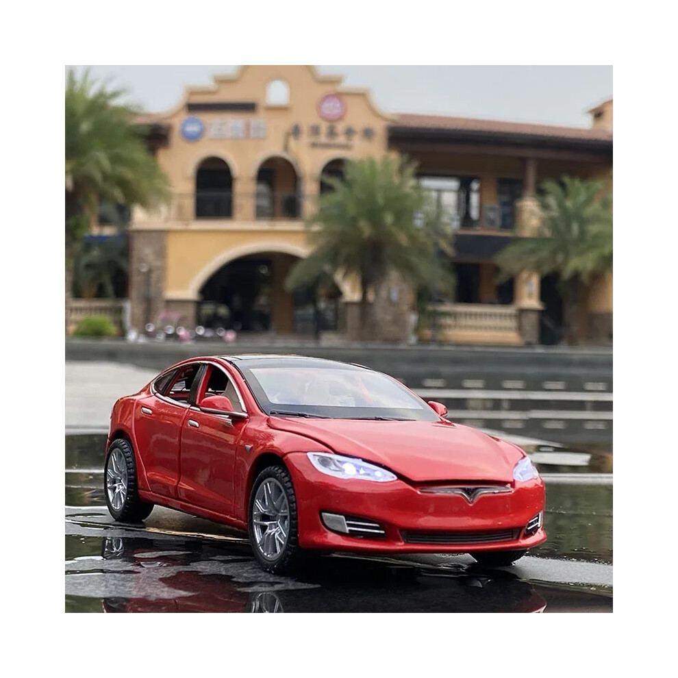 Maxpower (Model S ) 1:32 Model X Model S Suv Alloy Car Model Diecasts Metal Simulation Toy Vehicles Car Model Sound Red/Light