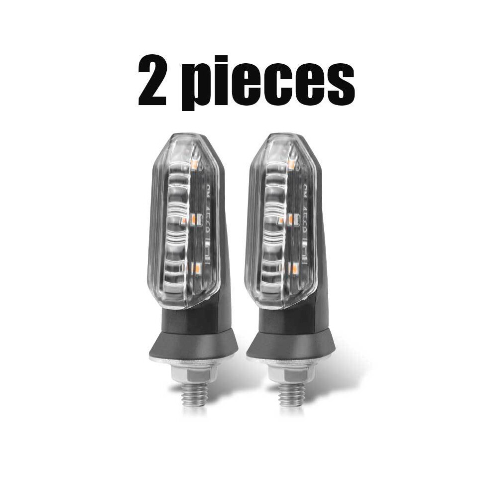 Maxpower (2X Transparent Shell) 8Mm Mini Motorcycle Led Turn Signal Lights Flashing Blinker Turn Signal Lamp 12V Moto Indicator Lamp Accessories Amber/Light