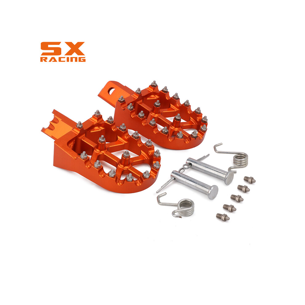 (Orange) Motorcycle Aluminum Foot Pegs Footpeg Pedals Footrest For Honda Crf50 Crf70 Crf110 Xr50 Xr70 Xr110 Most Chinese Pit Dirt Orange 9190758825947