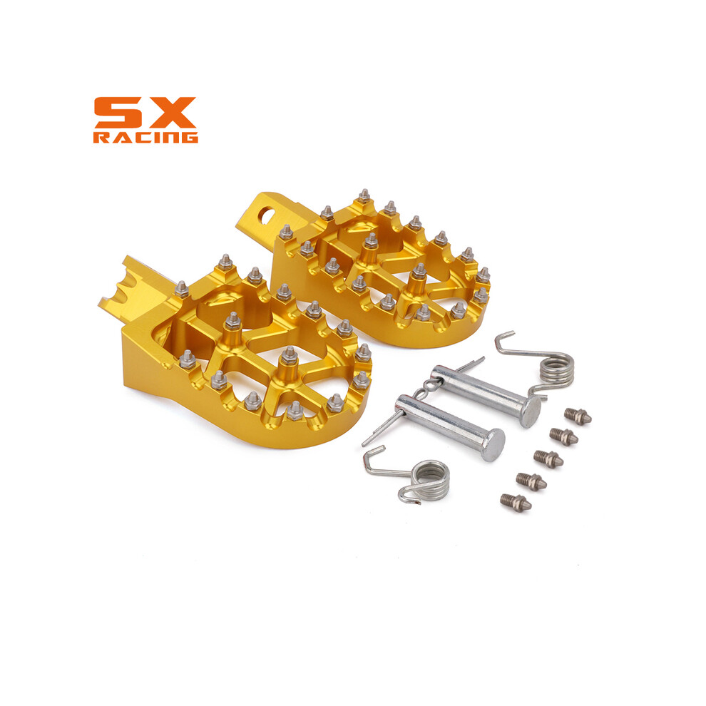 Maxpower (Gold) Motorcycle Aluminum Foot Pegs Footpeg Pedals Footrest For Honda Crf50 Crf70 Crf110 Xr50 Xr70 Xr110 Most Chinese Pit Dirt Gold