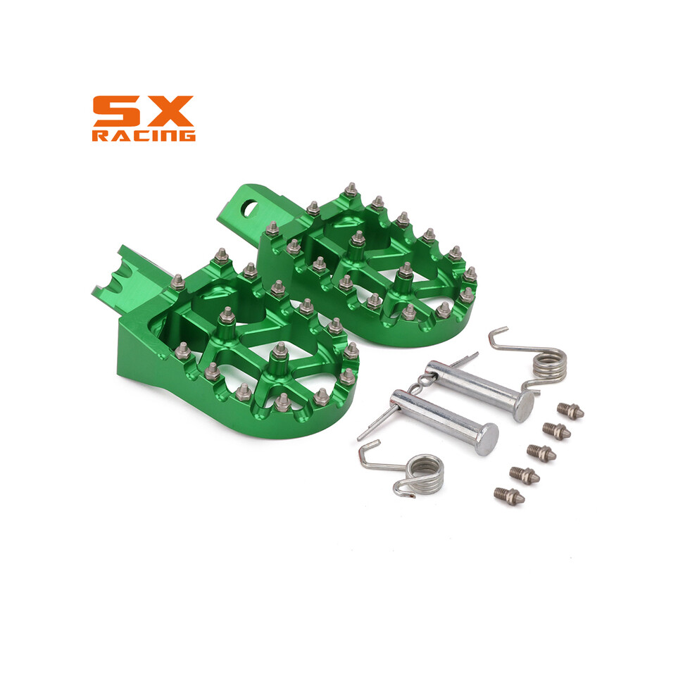 (Green) Motorcycle Aluminum Foot Pegs Footpeg Pedals Footrest For Honda Crf50 Crf70 Crf110 Xr50 Xr70 Xr110 Most Chinese Pit Dirt Green 9190758825954