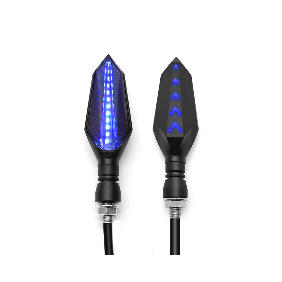 (1Pair -) New Indicator Motorcycle Flasher Led Turn Signal Lights Lamp For Kawasaki Z900 Z650 Z800 Ninja 250 300R 300 Z250 Z300 Blue/Light 9190758826227