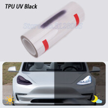 (Turn Smoked Black) PPF Paint Protection Photochromic Film UV Color Change Headlight Protection Film Self-healing Anti-scratch Film