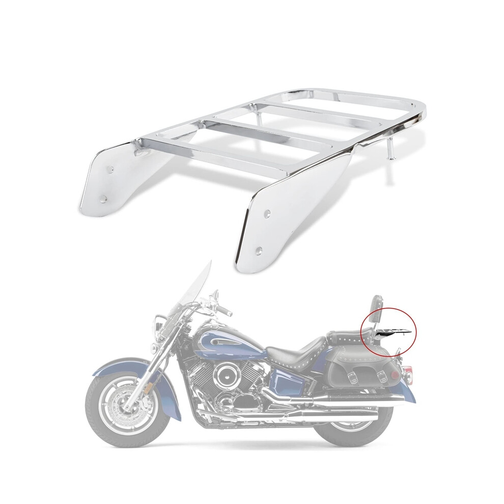 Motorcycle Steel Backrest Sissy Bar Luggage Rack Moto Accessories For Yamaha V-Star 400 650 1100 Dragstar 400 650 Xvs 1100 9190758824223