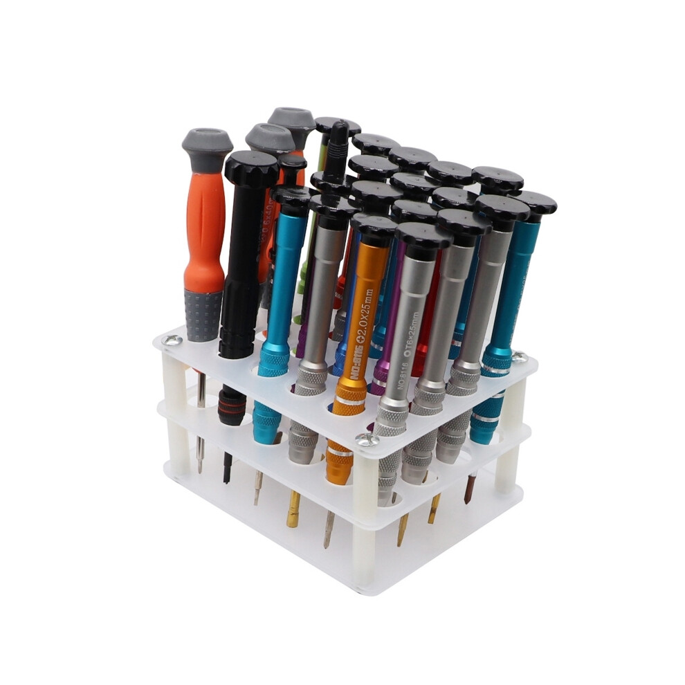 Portable Plastic Box Precision Screws Storage Rack Box Screwdriver Storage Bracket Repair Tool Acrylic