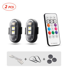 (2pcs) RGB Led Aircraft Strobe lights Motorcycle Lights LED Flash Position Wireless Light Aircraft Airplane Helicopter Warning