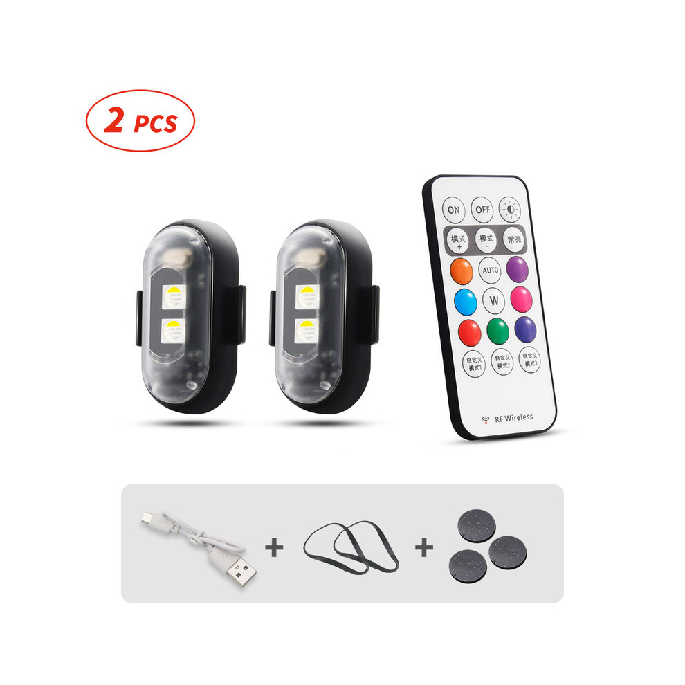 (2Pcs) Rgb Led Aircraft Strobe S Motorcycle S Led Flash Position Wireless Aircraft Airplane Helicopter Warning Light 9190758827491