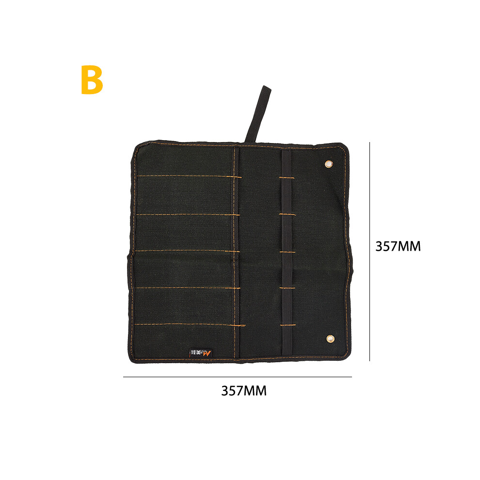 (B) Chisel Carrying Case Canvas Pocket Tool Roll Holder Wrench Pouch 4 Pockets Organizer For Knife Hammers Gouges Carpenter