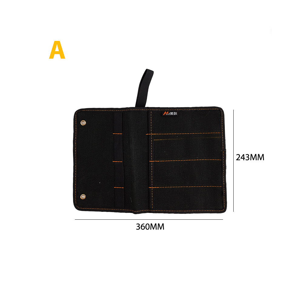 (A) Chisel Carrying Case Canvas Pocket Tool Roll Holder Wrench Pouch 4 Pockets Organizer For Knife Hammers Gouges Carpenter