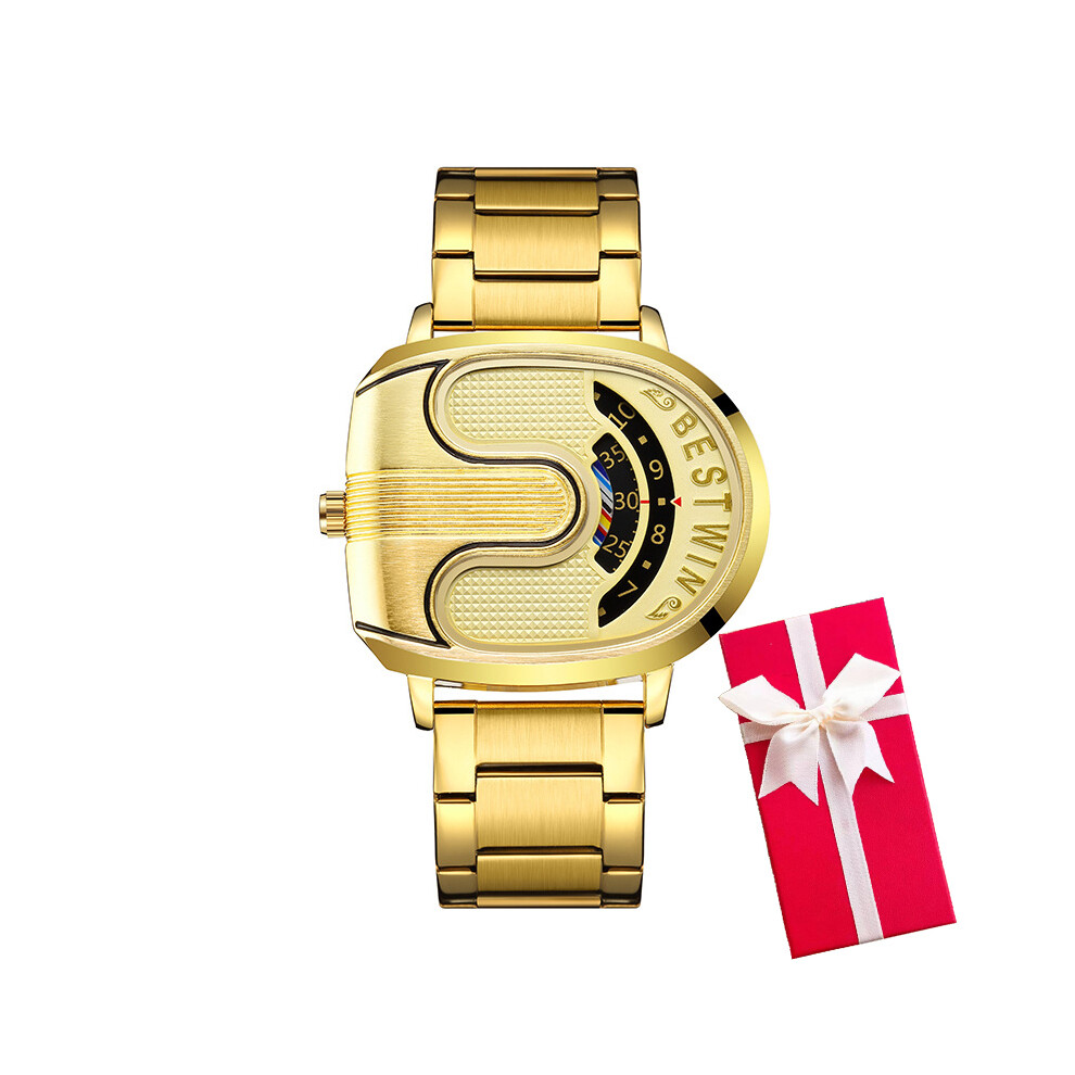 Maxpower ( Box) Luxury Original Men Watches Sports En Quartz Men's Wrist Watches Steel Waterproof Watches For Mens Relogio Masculino Gold