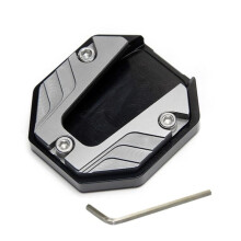 (titanium) Motorcycle Kickstand Motorbike Side Kick Stand Pad Parking Plate Base Foot Extension Pad Large Foot Pad Side Stand Foot