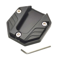 (black) Motorcycle Kickstand Motorbike Side Kick Stand Pad Parking Plate Base Foot Extension Pad Large Foot Pad Side Stand Foot